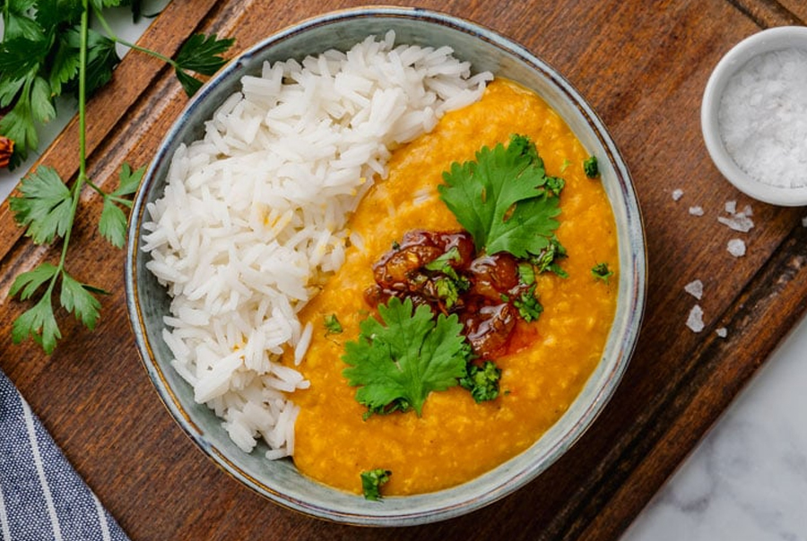 Rice_ Dal_Thadka_Drink_Manna_cuisine